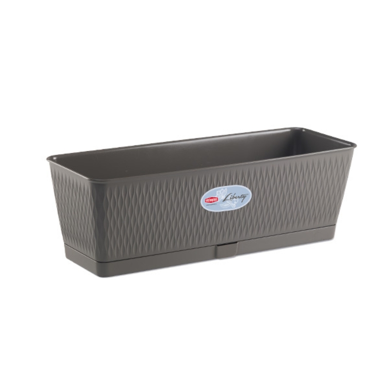 Stefanplast Puķu kaste Liberty 50x18x16cm pelēka