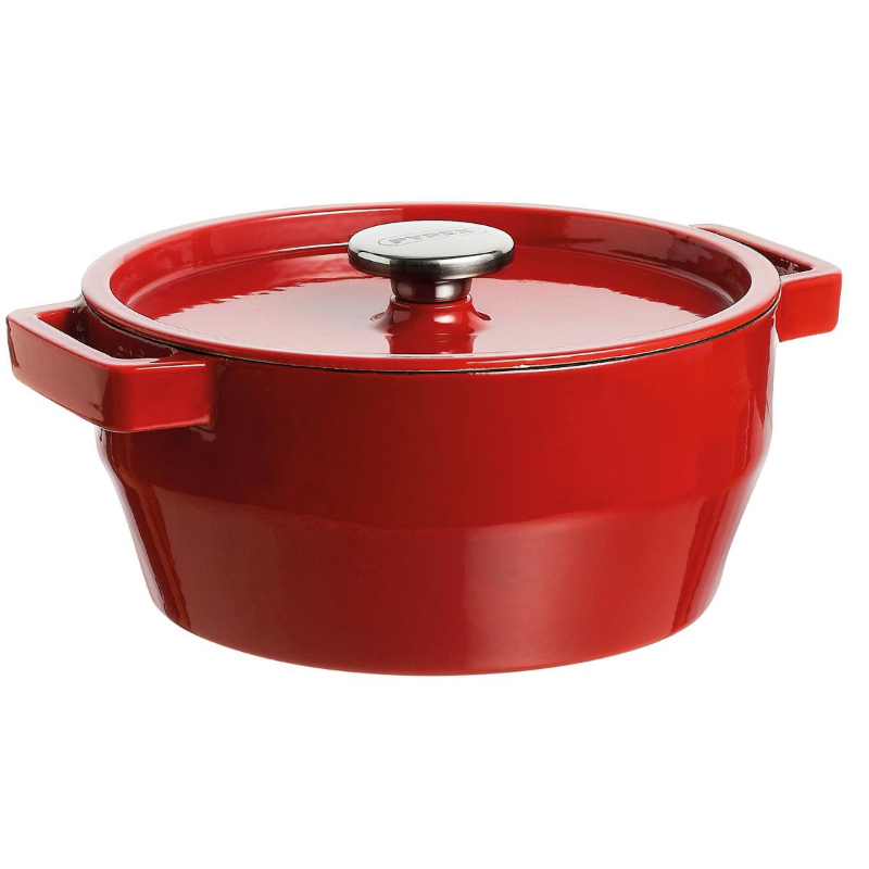 Čuguna katls 6,8L Pyrex apaļš &Oslash;28cm sarkans  (33SC5AC28)
