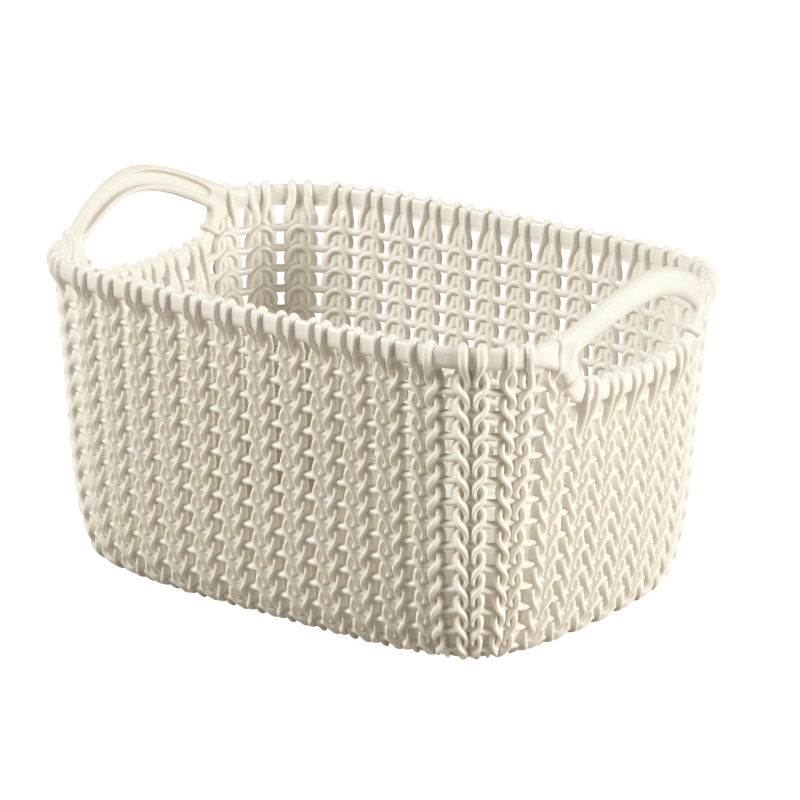 Grozs Knit XS taisnstūris 3L 25x18x14cm balts (0803675X64)