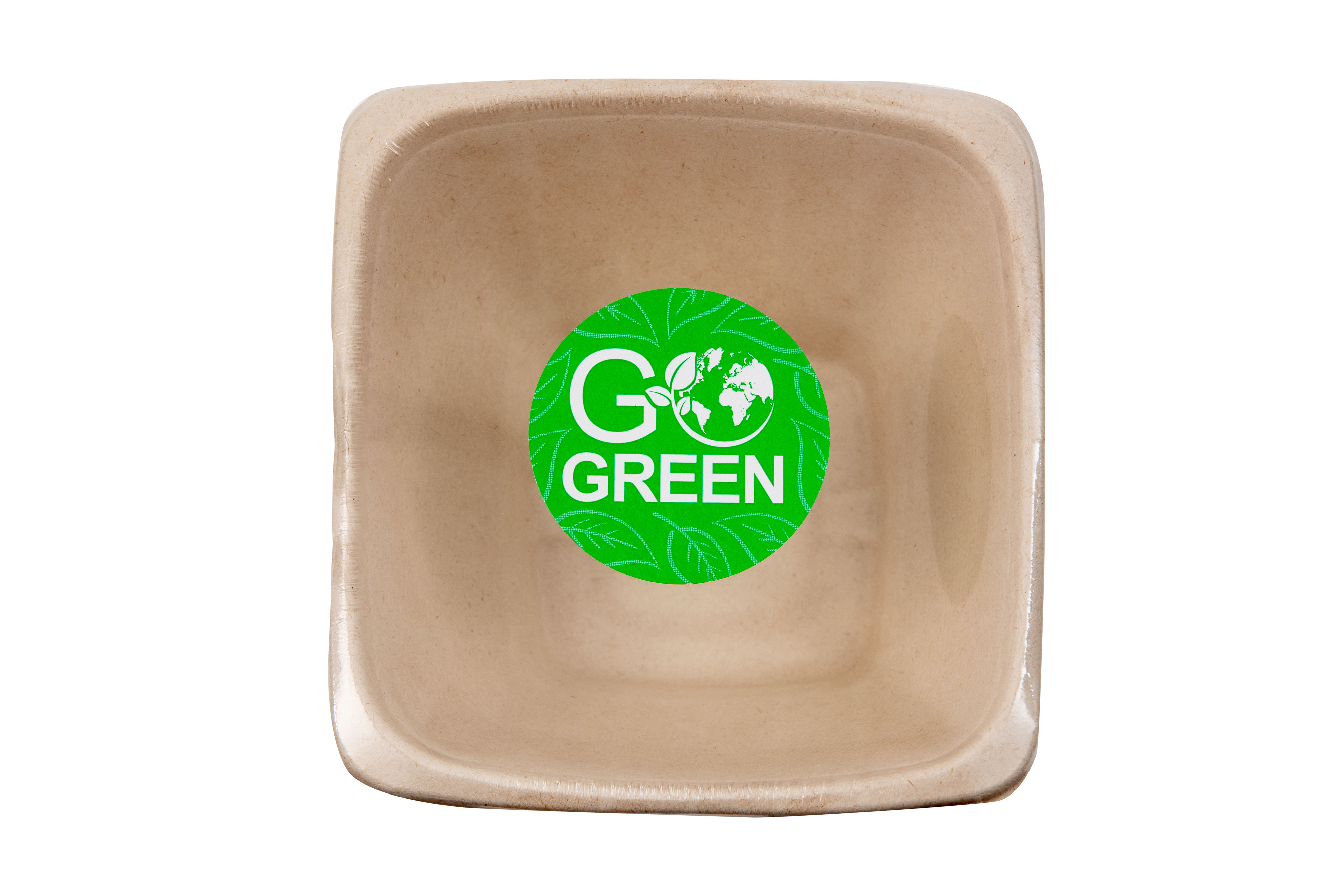 Kompostējamās cukurniedru bļodiņas 1300ml kvadrāta 5 gab./ 0,16kg (1900951)