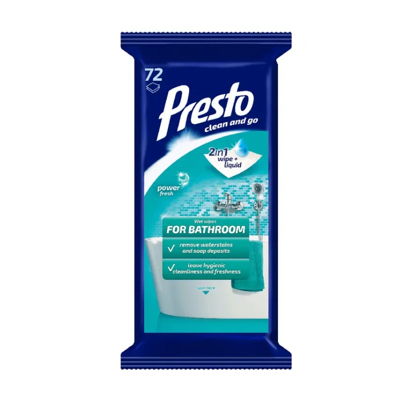 Presto Mitrās salvetes vannas istabai 72