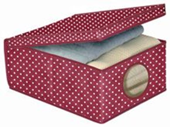 ORDINETT Kaste auduma 48x36x19cm Bordeaux  (1234092)
