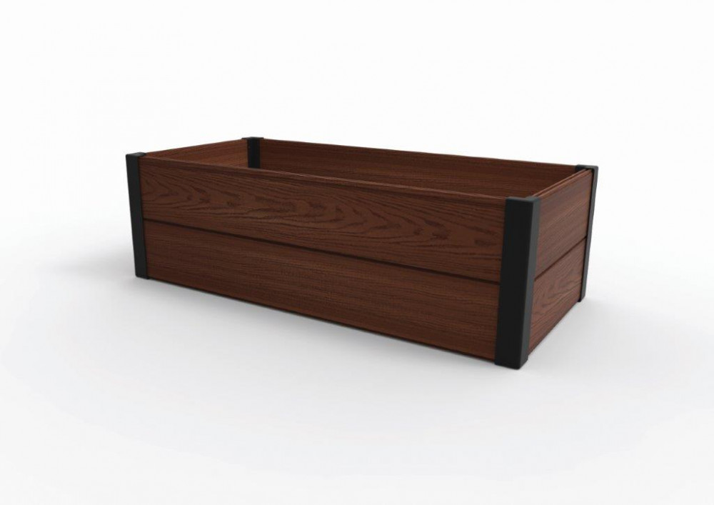 Apmalīte taisnstūra puķu dobei Maple Trough 106x52x32cm brūna (29209666)