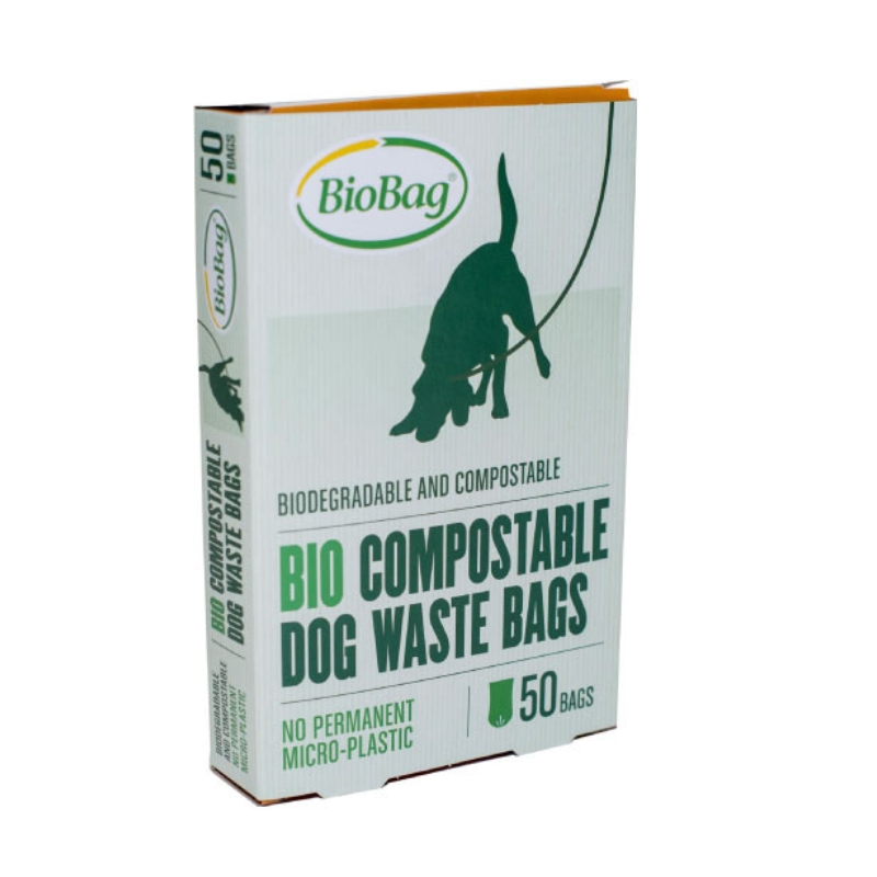 Пакеты для собачьих экскрементов компостируемые BioBag Dog в коробке (50 шт. в коробке) 20 мкр. 20x32 см, черные (35187280)