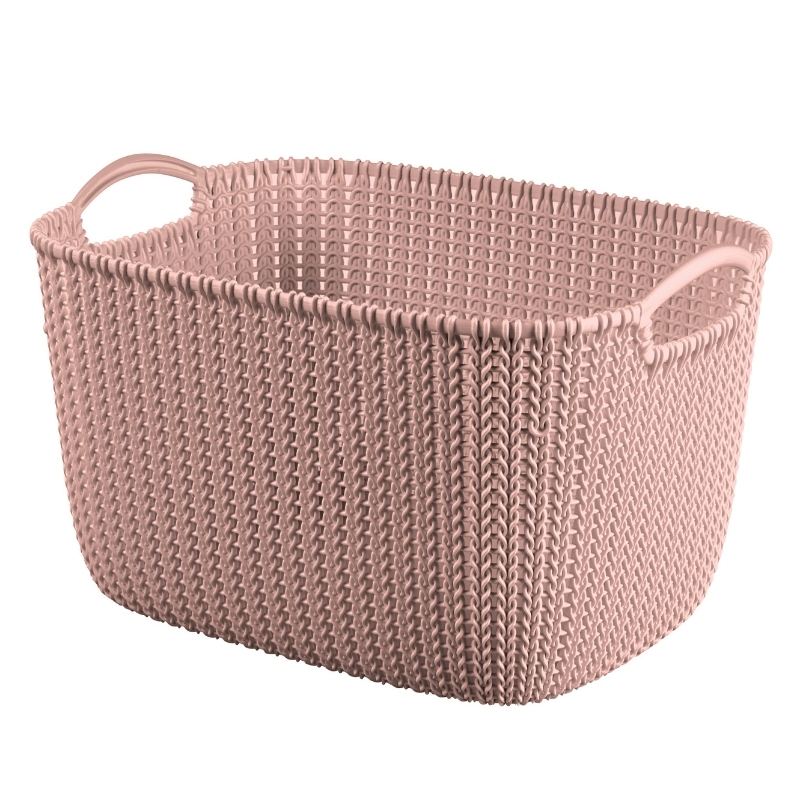 Grozs Knit L taisnstūris 19L 40x30x23cm rozā (0803670204)