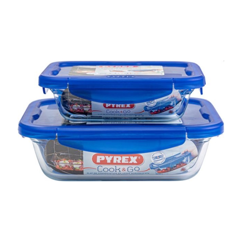 Pyrex Stikla tr.ar vāku 2gb