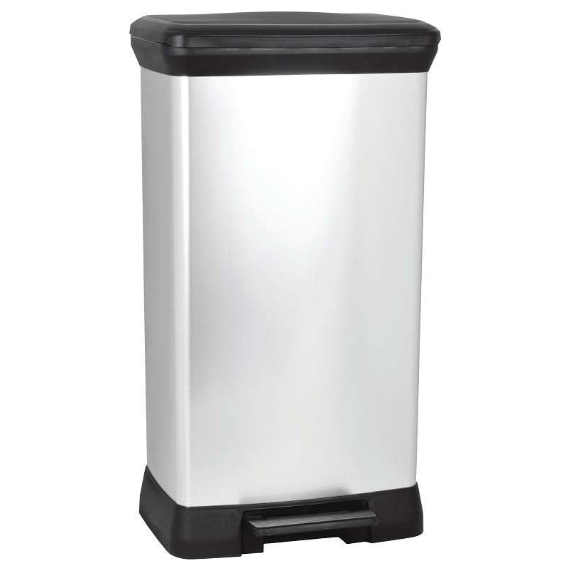 CURVER Pedāļspainis metalizēts Deco Bin 50L