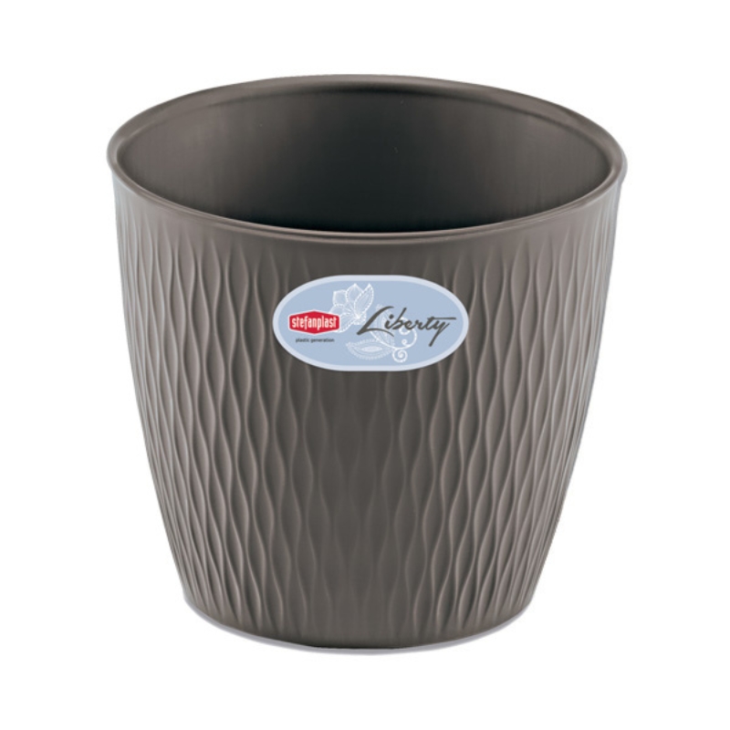 Stefanplast Puķu pods Liberty Ø30x27cm pelēks