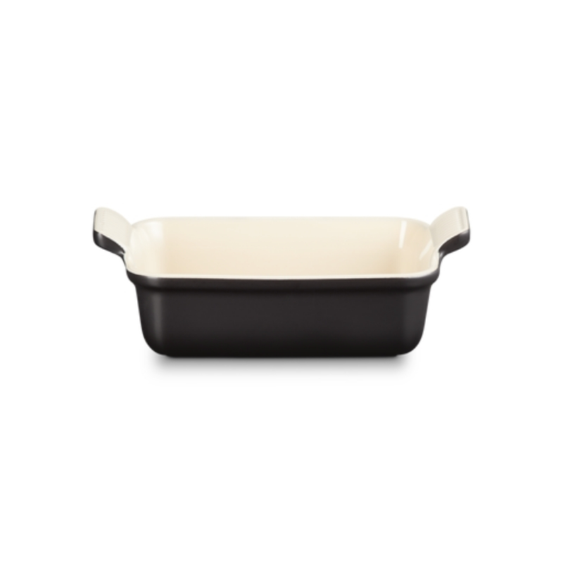 Le Creuset Cepamtrauks taisnstūra Heritage akmens masas 19x14cm / 1,1L melns (02113574)