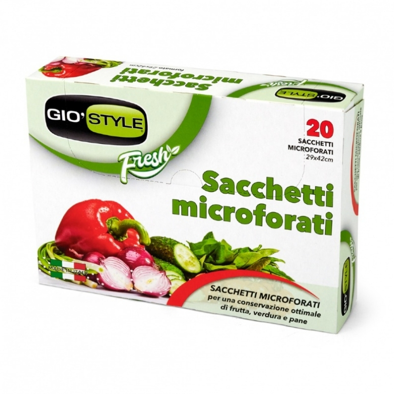GIO`STYLE Mikroperforēti maisiņi dārzeņiem 20 gab