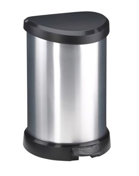 CURVER Pedāļspainis metalizēts Deco Bin 15L