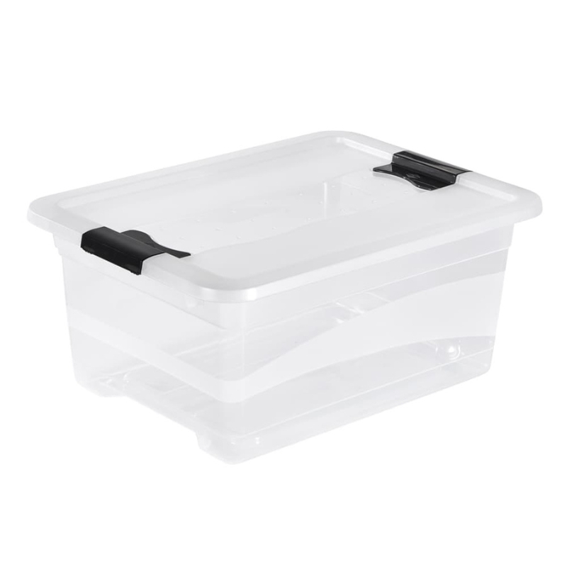 Kaste ar vāku crystalbox Cornelia 39x,5x29,5x17,5cm 12L caurspīdīga (0610941001)