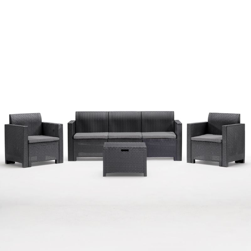 Комплект садовой мебели Set Nebraska 3 серый (1690684)