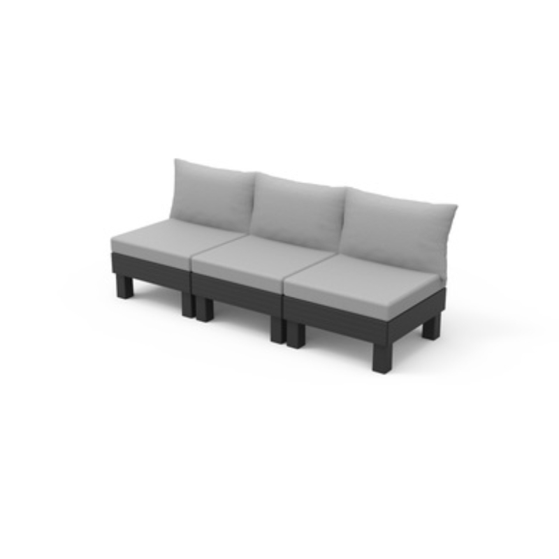 Садовый диван трехместный Elements 3 Seater серый/светло-серый (29212921900)
