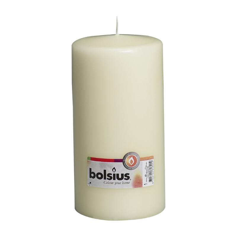 BOLSIUS Svece cilindrs Ø200x98mm bēša  (37630105)