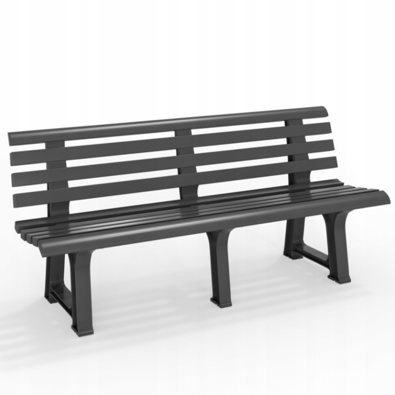 Скамейка садовая Olimpia 150x53x77 см серая (16894)