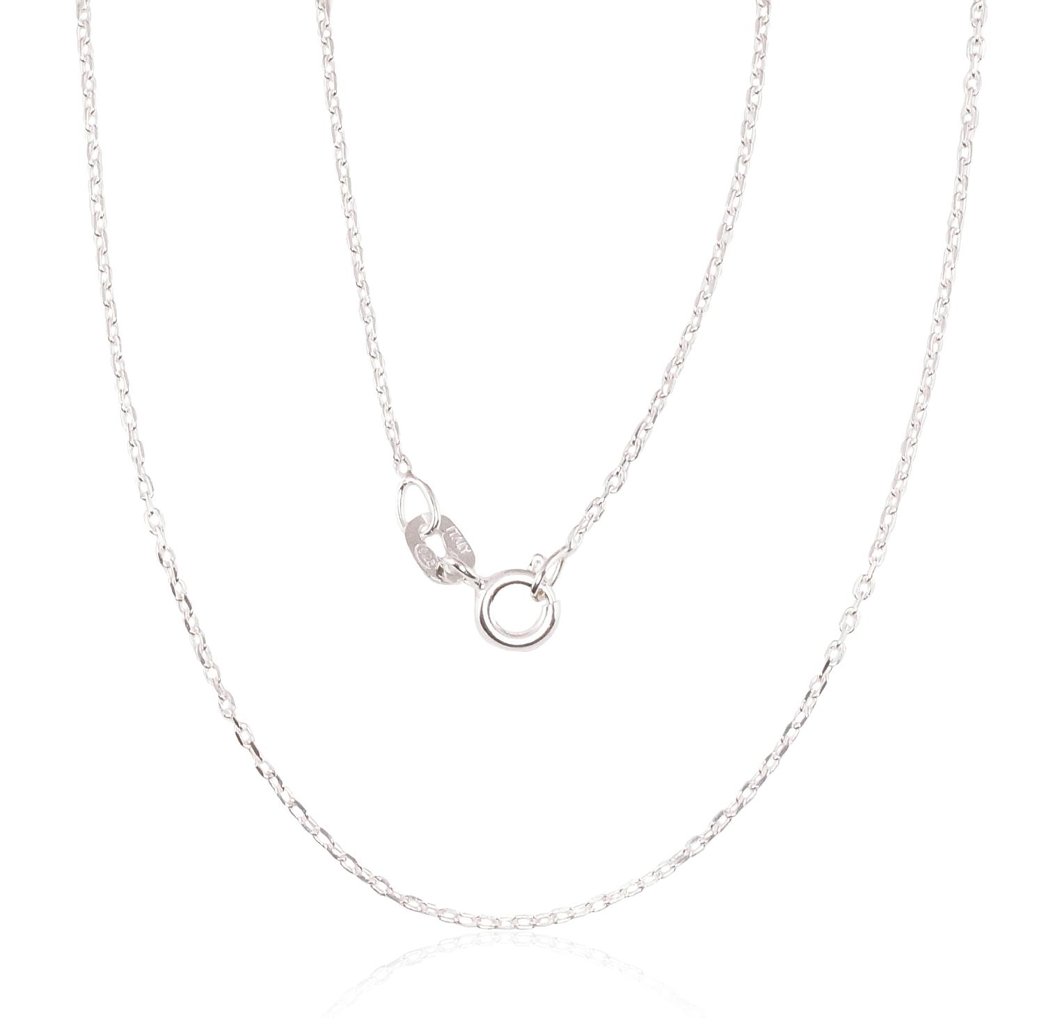 Sudraba ķēdīte Enkurs 1 mm , dimantu