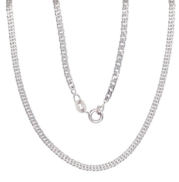 Sudraba ķēdīte Rombs 2 mm , dimantu