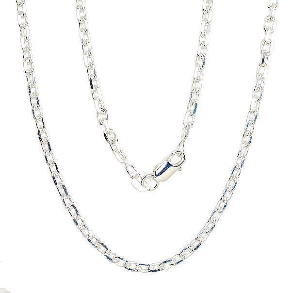 Sudraba ķēdīte Enkurs 3 mm , dimantu