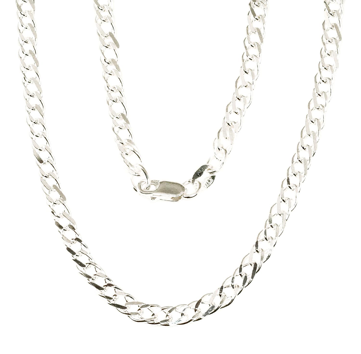 Sudraba ķēdīte Rombs 4 mm , dimantu