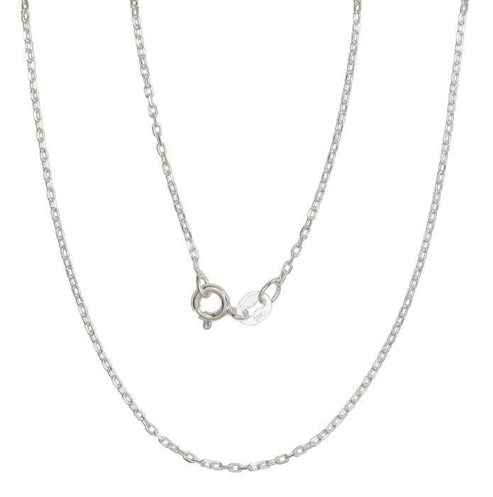 Sudraba ķēdīte Enkurs 1 mm , dimantu
