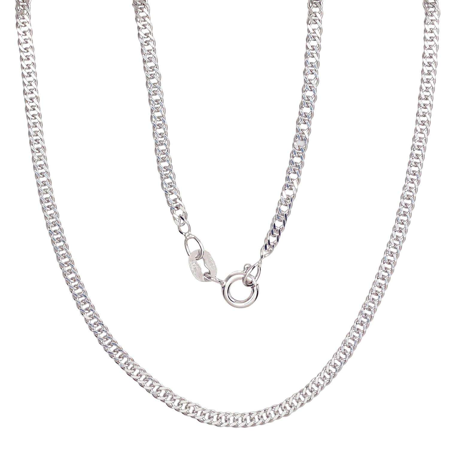 Sudraba ķēdīte Rombs 2 mm , dimantu