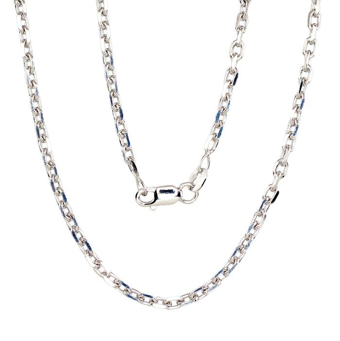 Sudraba ķēdīte Enkurs 3 mm , dimantu