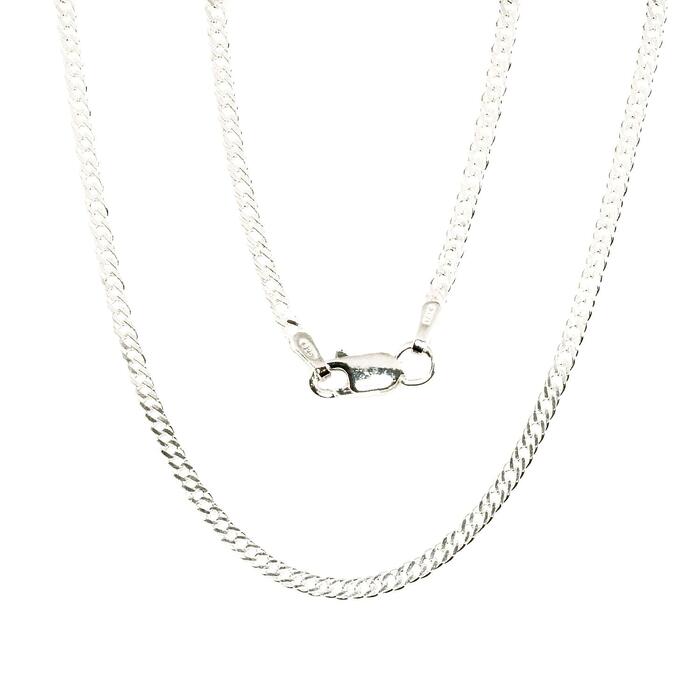 Sudraba ķēdīte Rombs 2 mm , dimantu