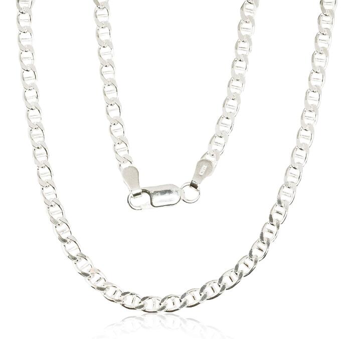 Sudraba ķēdīte Marina 3 mm , dimantu
