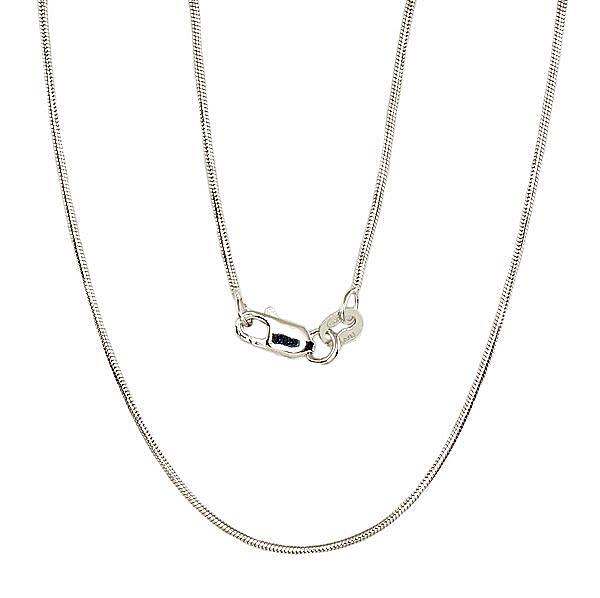 Sudraba ķēdīte Čūskiņa 1 mm #2400085(PRh-Gr)