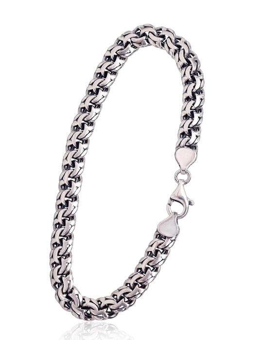 Sudraba ķēdīte Bismarks 8 mm #2400004(POx-Bk)-bracelet