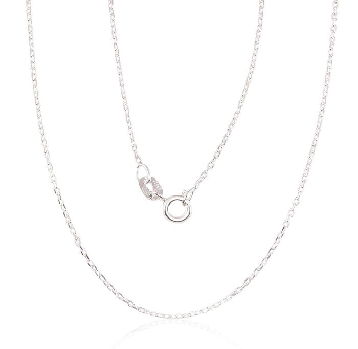 Sudraba ķēdīte Enkurs 1 mm , dimantu