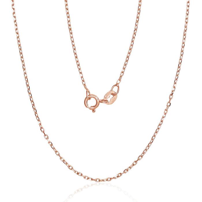 Sudraba ķēdīte Enkurs 1 mm , dimantu