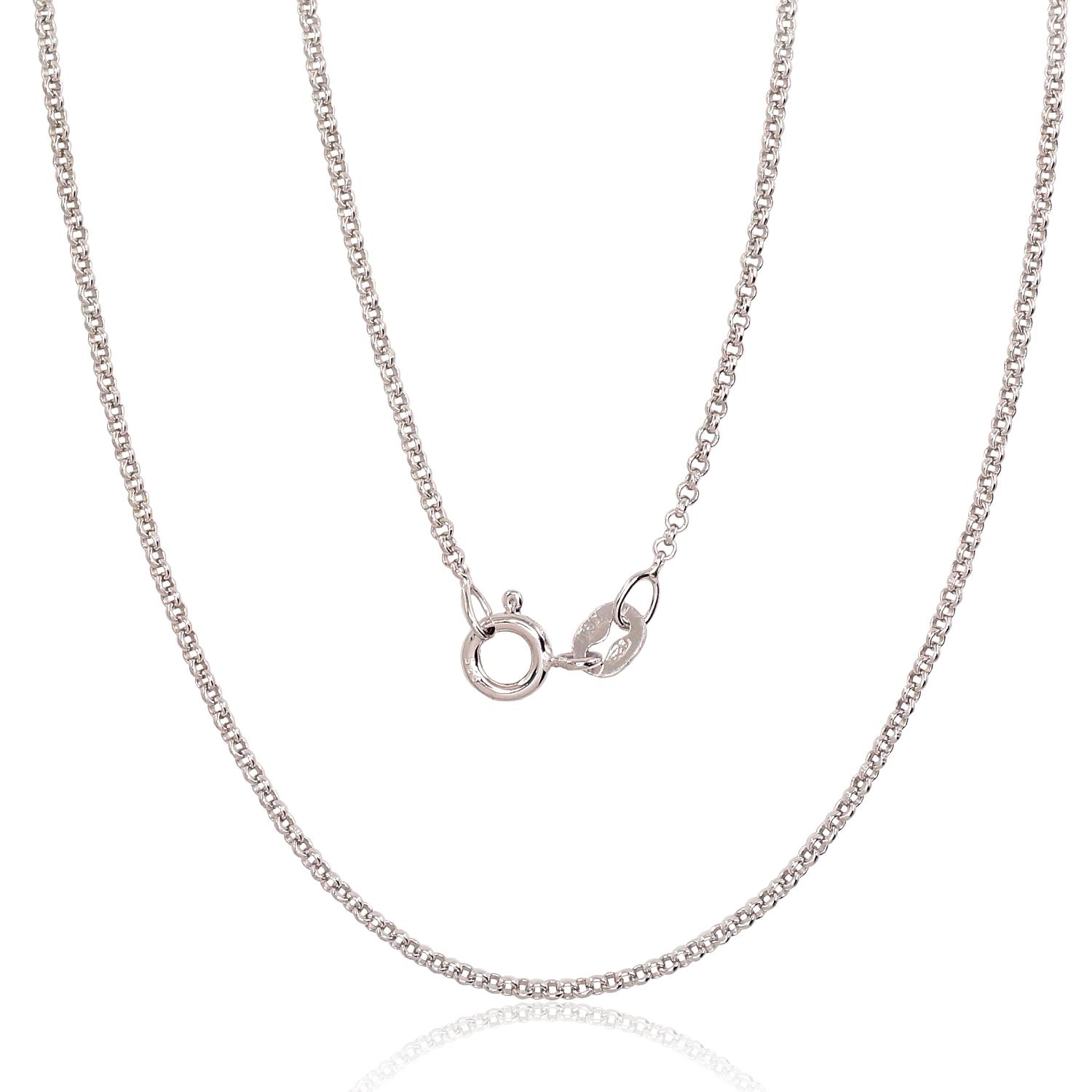 Sudraba ķēdīte Rollo 1 mm #2400144(PRh-Gr)