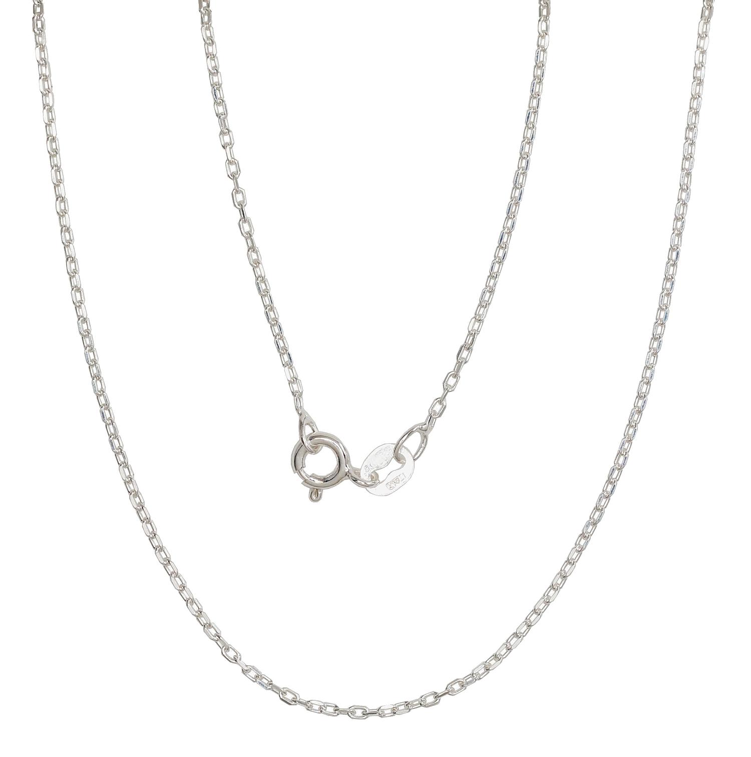 Sudraba ķēdīte Enkurs 1 mm , dimantu
