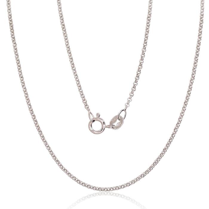 Sudraba ķēdīte Rollo 1 mm #2400144(PRh-Gr)