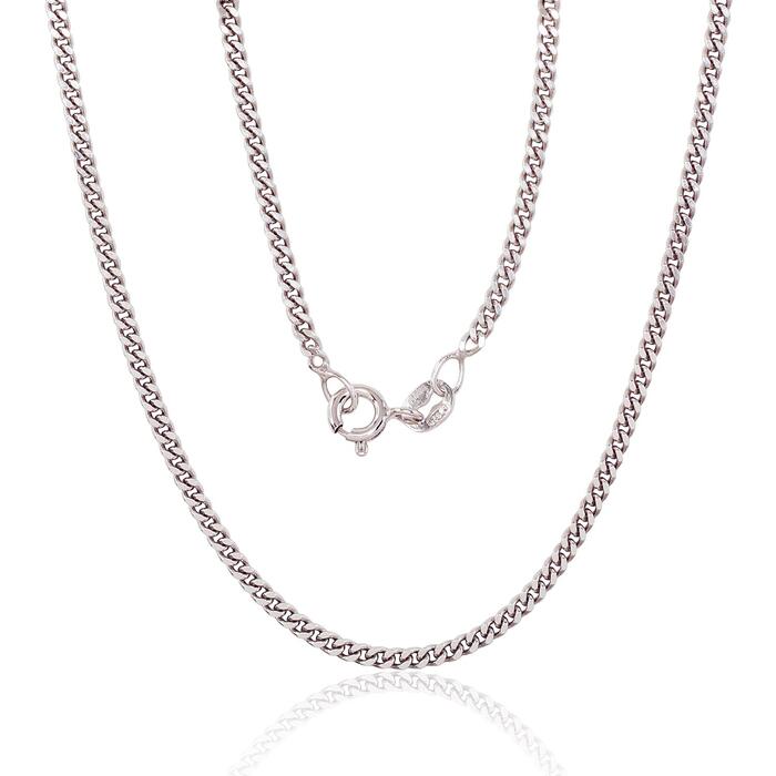 Sudraba ķēdīte Kartjē 2 mm , dimantu