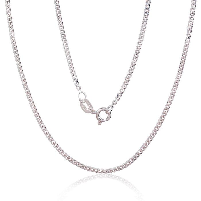 Sudraba ķēdīte Kartjē 2 mm , dimantu