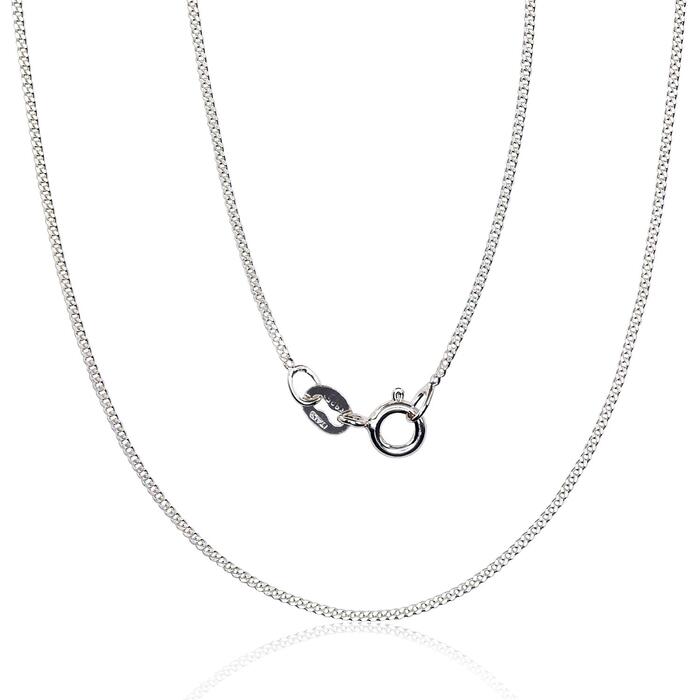 Sudraba ķēdīte Kartjē 1 mm , dimantu