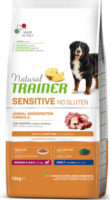 NT SENSITIVE NO GLUTEN ADULT DUCK 12KG - БЕЗГЛЮТЕНОВЫЙ СУХОЙ КОРМ С УТКОЙ ДЛЯ ВЗРОСЛЫХ СОБАК СРЕДНИХ И БОЛЬШИХ ПОРОД (925252)