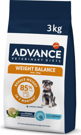 ADVANCE VETERINARY DIETS DOG WEIGHT BALANCE MINI 3KG - ДЛЯ СОБАК МАЛЫХ ПОРОД ДЛЯ КОНТРОЛЯ ВЕСА (967140)