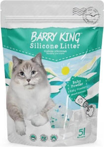 BARRY KING силиконовый наполнитель с детской пудрой для кошачьего туалета 5L (BK-14509)