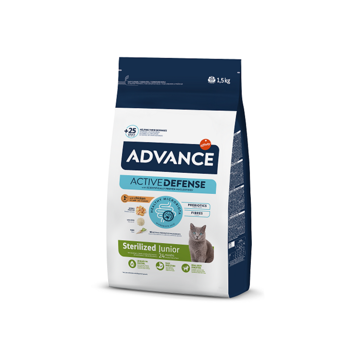 ADVANCE CAT YOUNG STERILIZED 1,5KG - ДЛЯ СТЕРИЛИЗОВАННЫХ КОШЕК ЮНИОРОВ (КУРИЦА) (500921)