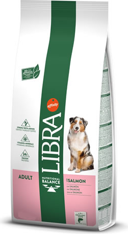 LIBRA DOG ADULT SALMON 14kg - pilnvērtīga barība pieaugušiem suņiem, ar lasi (963563)
