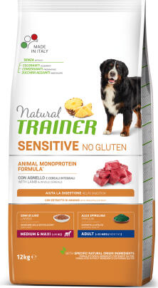 NT SENSITIVE NO GLUTEN ADULT LAMB 12KG - БЕЗГЛЮТЕНОВЫЙ СУХОЙ КОРМ С ЯГНЕНКОМ ДЛЯ ВЗРОСЛЫХ СОБАК СРЕДНИХ И БОЛЬШИХ ПОРОД (925254)