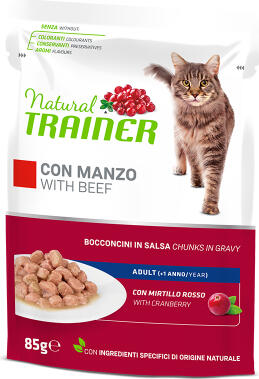 NATURAL TRAINER CAT BEEF 85G -