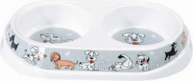 Camon Melamīna bļoda suņiem dubultā DOG 2x150ml (C030/6)