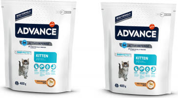 ADVANCE CAT KITTEN 0,4+0,4kg - ДЛЯ КОТЯТ ОТ 2 ДО 12 МЕСЯЦЕВ (КУРИЦА И РИС) (924521+1)