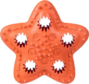 BARRY KING rotaļlieta suņiem, gumijas zvaigzne kārumiem, oranža, 12,5 cm (BK-15102)