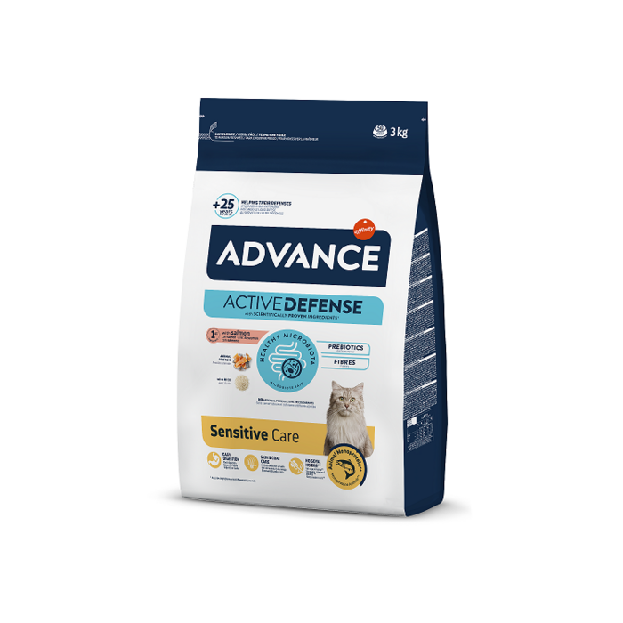 ADVANCE CAT ADULT SALMON SENSITIVE 3,0KG - ДЛЯ ВЗРОСЛЫХ КОШЕК (ЛОСОСЬ И РИС) (922073)